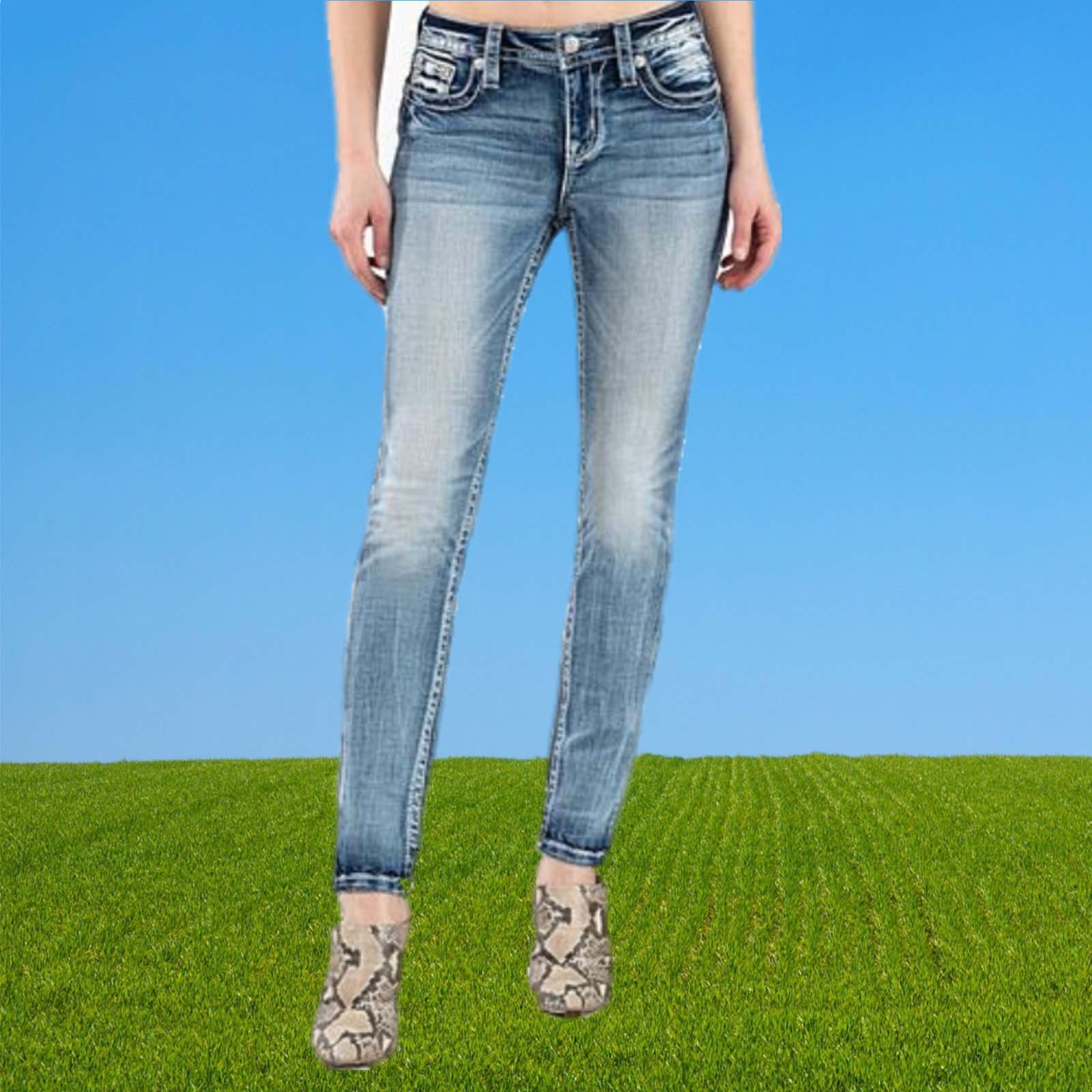 Miss Me Jeans Skinny Jeans, M3742S  mid-rise