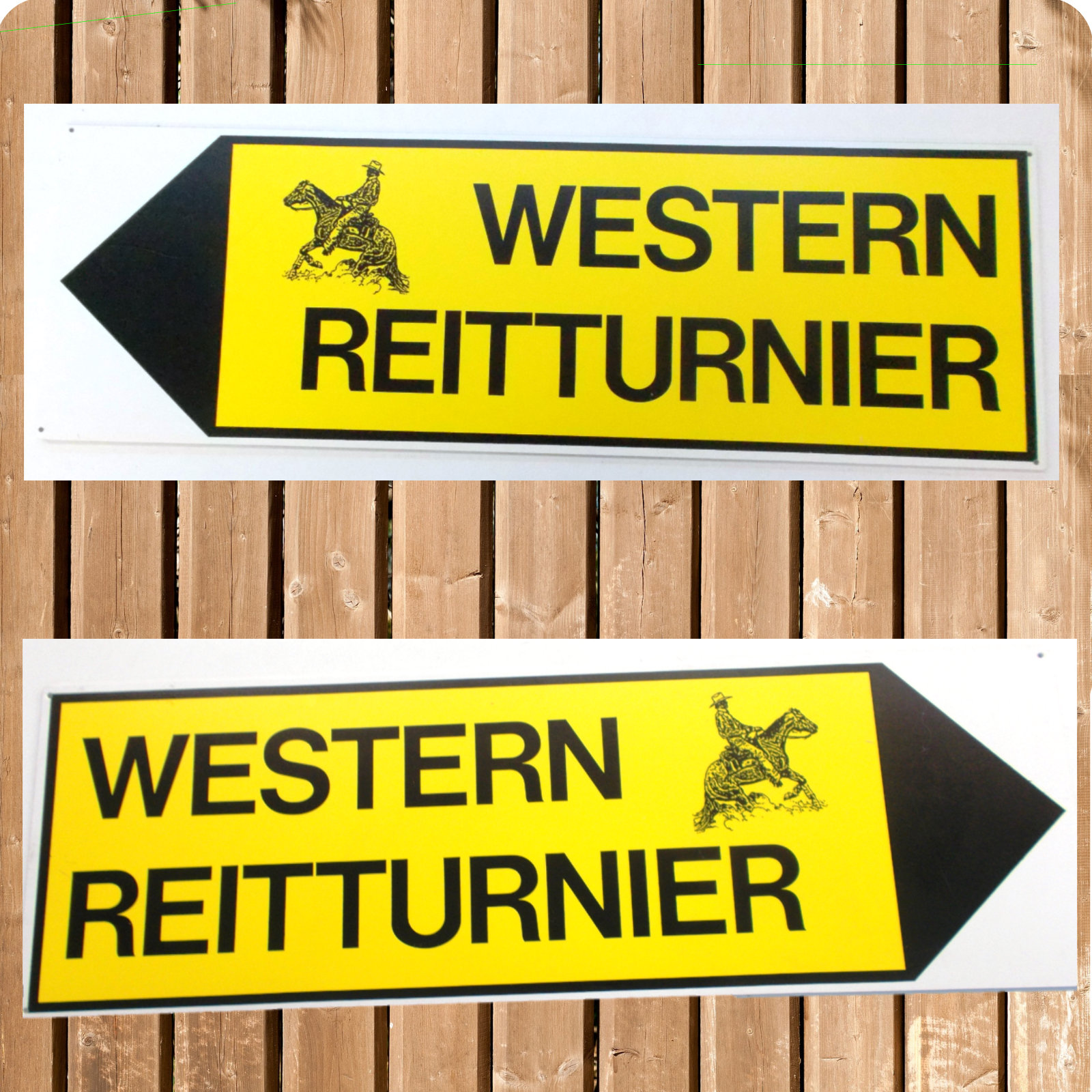 Schild "Western Reitturnier", 60 x 20 cm